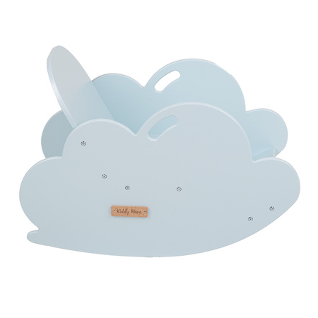 KiddyMoon Bogenwippe für Kinder Wölkchen Holzwippe Wippe Montessori AR-002, Blau