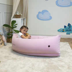 KiddyMoon Peapod Sensorischer Stuhl für Kinder Aufblasbarer Entlastungstherapie, rosa, M