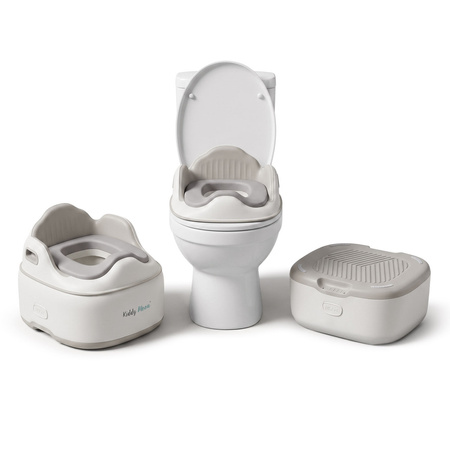 KiddyMoon Töpfchen für Kinder Ergonomisch Toilettentrainer Abschließbarer Deckel, Beige, UNI