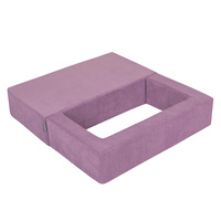 KiddyMoon Kindersofa und Bällen Für Kinder Weiches Schaumstoff-Sofa Leich Modulares Sofa Vielseitig Abnehmbarer Bezug Perfekt für Spiel Lernen und Entspannung, Violett, Sofa + 100 Bälle