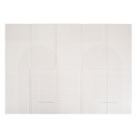 KiddyMoon Babymatte Zweiseitige Krabbelmatte Schaumstoffmatte Für Kinder Kindermatte Kindgerechte Muster Spielplatz Entwicklung Sicherer Und Bequemer Ideal Für Drinnen Und Draußen, Beige-Streifen, 150x200x1cm