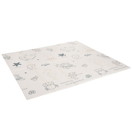 KiddyMoon Babymatte Zweiseitige Krabbelmatte Schaumstoffmatte Für Kinder Kindermatte Kindgerechte Muster Spielplatz Entwicklung Sicherer Und Bequemer Ideal Für Drinnen Und Draußen, Braun-Meer, 180x200x1,5cm