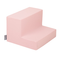 KiddyMoon Spielplatz aus Schaumstoff mit Rund Bällebad (200 Bälle) Ballgruben für Babys Spielbad Hindernisläufen, Hergestellt in der EU, pink:pastellbeige/puderrosa/perle, Bällebad (200 Bälle) + Stüfchen