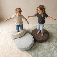 KiddyMoon 3-Teilige Schaumstoff Elements für Kinder Kinderzimmer-Accessoire, hellgrau/beige/braun, Lx3