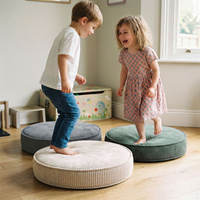 KiddyMoon 3-Teilige Schaumstoff Elements für Kinder Kinderzimmer-Accessoire, grün/beige/dunkelgrau, Lx3