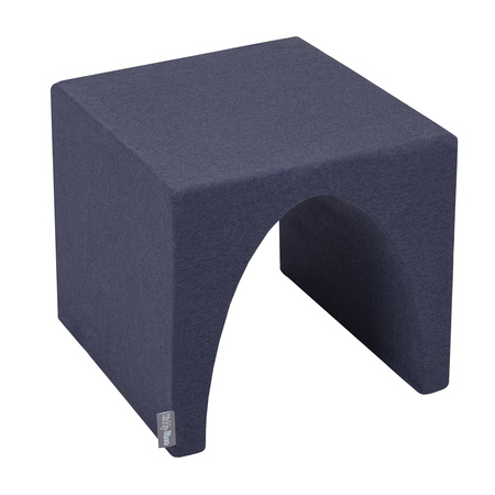 KiddyMoon Spielplatz aus Schaumstoff mit Quadrat Bällebad Bälle Hindernisläufen, dunkelblau:babyblue/blau/perle, Bällebad (200 Bälle) + Version 2