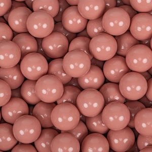 KiddyMoon Kinder Bälle für Bällebad Baby Einfarbige Plastikbälle ∅7cm Made in EU, lachsfarben