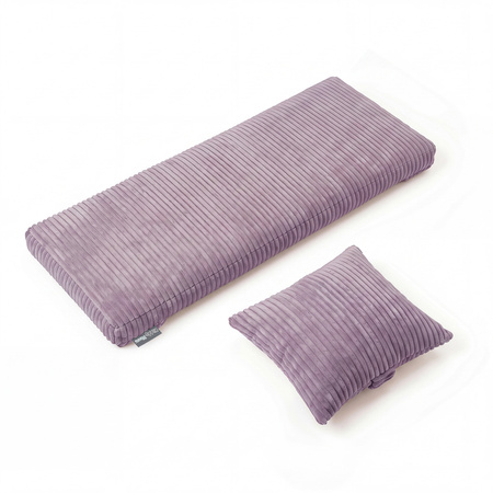 KiddyMoon Matratze mit Kissen für Balance Board Rippenstrick Bezug Waschbarer Bezug, violett, Matratze/Kissen