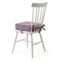 KiddyMoon Sitzerhöhung Stuhl Kind, Sitzkissen Kinderstuhl Mit Abnehmbarem Waschbarem Bezug, Sitzpolster Mit Bindebändern, violett, 33x33x10