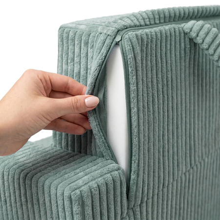 KiddyMoon Klappbarer Kindersessel aus Schaumstoff Kindersofa, grün, UNI