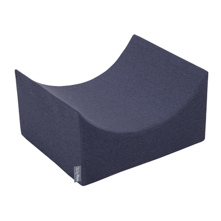 KiddyMoon Spielplatz aus Schaumstoff mit Rund Bällebad (300 Bälle) Ballgruben für Babys Spielbad Hindernisläufen, Hergestellt in der EU, dunkelblau:babyblue/blau/perle, Bällebad (200 Bälle) + Version 1