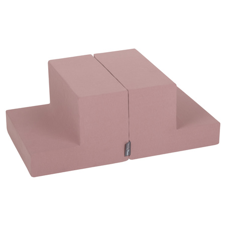 KiddyMoon Spielplatz aus Schaumstoff Stüfchen 2 Stück Hindernisläufen, erikafarben, Multi-Größe