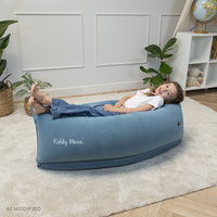 KiddyMoon Peapod Sensorischer Stuhl für Kinder Aufblasbarer Entlastungstherapie, blau, M