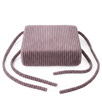 KiddyMoon Sitzerhöhung Stuhl Kind, Sitzkissen Kinderstuhl Mit Abnehmbarem Waschbarem Bezug, Sitzpolster Mit Bindebändern, violett, 33x33x10