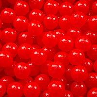 KiddyMoon Kinder Bälle für Bällebad Baby Einfarbige Plastikbälle ∅7cm Made in EU, rot, 300 Bälle/7cm