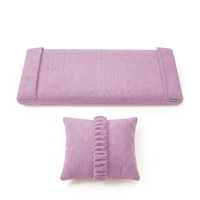 KiddyMoon Matratze mit Kissen für Balance Board Rippenstrick Bezug Waschbarer Bezug, hellviolett, Matratze/Kissen