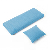 KiddyMoon Matratze mit Kissen für Balance Board Rippenstrick Bezug Waschbarer Bezug, blau, Matratze/Kissen