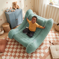 KiddyMoon Sensorischer Stuhl Rocker Für Kinder Sensorische Wippe Mit Pumpe, salbeifarben, L