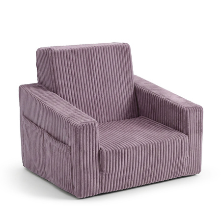 KiddyMoon Klappbarer Kindersessel aus Schaumstoff Kindersofa, violett, UNI