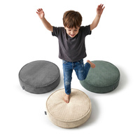 KiddyMoon 3-Teilige Schaumstoff Elements für Kinder Kinderzimmer-Accessoire, grün/beige/dunkelgrau, Mx3