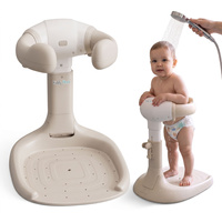 KiddyMoon Baby Duschständer Höhenverstellbar Faltbare Konstruktion, Beige, UNI