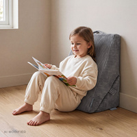 KiddyMoon Modulares Kinderkissen aus Polyester für Kinder, dunkelgrau, M