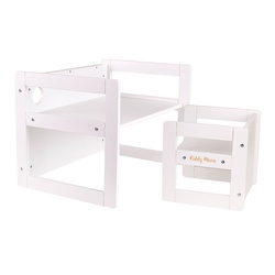 KiddyMoon Kindertisch mit Stuhl Schreibtisch TC-002, weiß