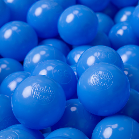 KiddyMoon Kinder Bälle für Bällebad Baby Plastikbälle Spielbälle ∅6cm Made in EU, blau, 300 Bälle/6cm