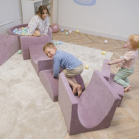 KiddyMoon Spielplatz Aus Schaumstoff Für Kinder Waschbare Bezug, Violett, Multi-Größe