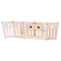 Laufstall für Kinder Laufgitter Spaß Spielen Sicherheit, Weiß-Pink:Perle/Grau/Transparent/Puderrosa, 6 + 2 Paneele/500 Bälle