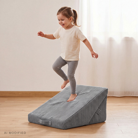 KiddyMoon Modulares Kinderkissen aus Polyester für Kinder, dunkelgrau, M