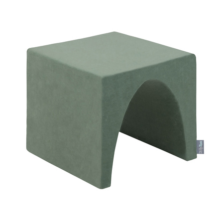 KiddyMoon Spielplatz VELVET aus Schaumstoff 3-teiliges Set Zwickel L/Hügel/Tunnel, waldgrün, Multi-Größe