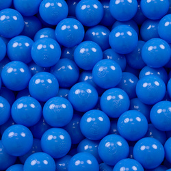 KiddyMoon Kinder Bälle für Bällebad Baby Einfarbige Plastikbälle ∅7cm Made in EU, blau, 50 Bälle/7cm