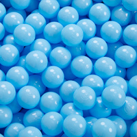 KiddyMoon Kinder Bälle für Bällebad Baby Einfarbige Plastikbälle ∅7cm Made in EU, baby blau, 300 Bälle/7cm