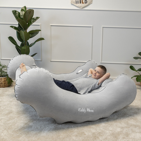 KiddyMoon Sensorischer Stuhl Rocker Für Kinder Sensorische Wippe Mit Pumpe, Grau, L