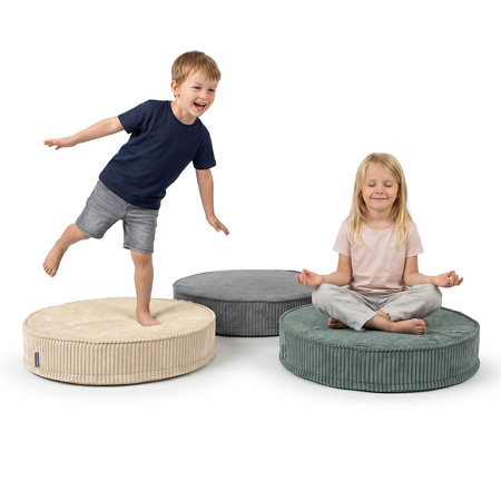 KiddyMoon 3-Teilige Schaumstoff Elements für Kinder Kinderzimmer-Accessoire, grün/beige/dunkelgrau, Lx3