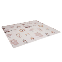 KiddyMoon Babymatte Zweiseitige Krabbelmatte Schaumstoffmatte Für Kinder Kindermatte Kindgerechte Muster Spielplatz Entwicklung Sicherer Und Bequemer Ideal Für Drinnen Und Draußen, Braun-Elefant, 180x200x1cm