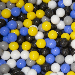 Laufstall mit Korb und Bällen Laufgitter für Kinder, Blau:schwarz/weiß/grau/blau/gelb, 900 Bälle