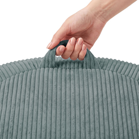 KiddyMoon Sitzsack für Kinder 2-in-1 Spielzeug Aufbewahrung 80x80x50cm, Grün
