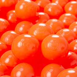 KiddyMoon Kinder Bälle für Bällebad Baby Plastikbälle Spielbälle ∅6cm Made in EU, orange, 1200 Bälle/6cm