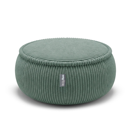 KiddyMoon Kinderpouf aus Schaumstoff mit abnehmbarem Bezug, grün, M