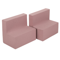 KiddyMoon Spielplatz aus Schaumstoff Stüfchen 2 Stück Hindernisläufen, erikafarben, Multi-Größe