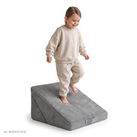 KiddyMoon Modulares Kinderkissen aus Polyester für Kinder, dunkelgrau, M
