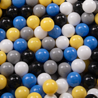 Baby Spielzelt Mit Plastikbällen Für Kinder Leicht und Kompakt ideal für Drinnen Und Draußen Fördert Sensorische Integration Schneller Aufbau, blau:schwarz-weiß-grau-blau-gelb, 300 Bällen