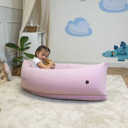 KiddyMoon Peapod Sensorischer Stuhl für Kinder Aufblasbarer Entlastungstherapie, rosa, M