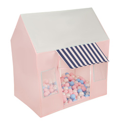 Kinderzelt Spielhaus Faltbares Eisdiele Für Kinder Spielzelt Leicht Aufzubauen Fördert Fantasie Und Kreativität Ideal Für Drinnen Und Draußen Leicht Zu Reinigen, pink-minze:babyblau/puderrosa/perle, 100 Bälle