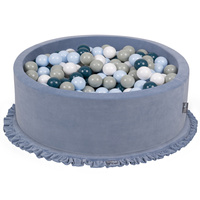 KiddyMoon Spielmatte für Kinder Aus Schaumstoff Montessori Weiche Kindermatte Babymatte Baby Spieldecke Krabbelmatte Schaumstoffmatte Spielzeug Teppich, Hergestellt In EU, eisblau, L