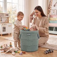 KiddyMoon KM-BIN Spielzeuge Körbe, Grün
