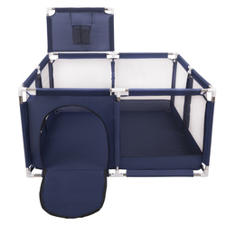 Laufstall mit Korb und Bällen Laufgitter für Kinder, Blau:türkis/blau/gelb/transparent, 200 Bälle