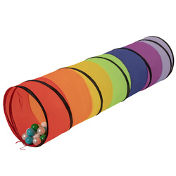 Pop-Up Tunnel Für Kinder Faltbarer Spieltunnel Leicht Und Flexibel Krabbeltunnel Ideal Für Drinnen Und Draußen Einfacher Aufbau Langlebig Sicher, mehrfarbig:türkis/weiß/perl/grün/mint, 200 Bälle